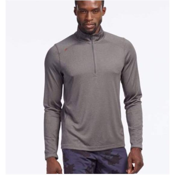 RHONE Sequoia ¼-Zip Pullover Gray Size Medium Polartec Power Dry Active Top - Picture 1 of 16